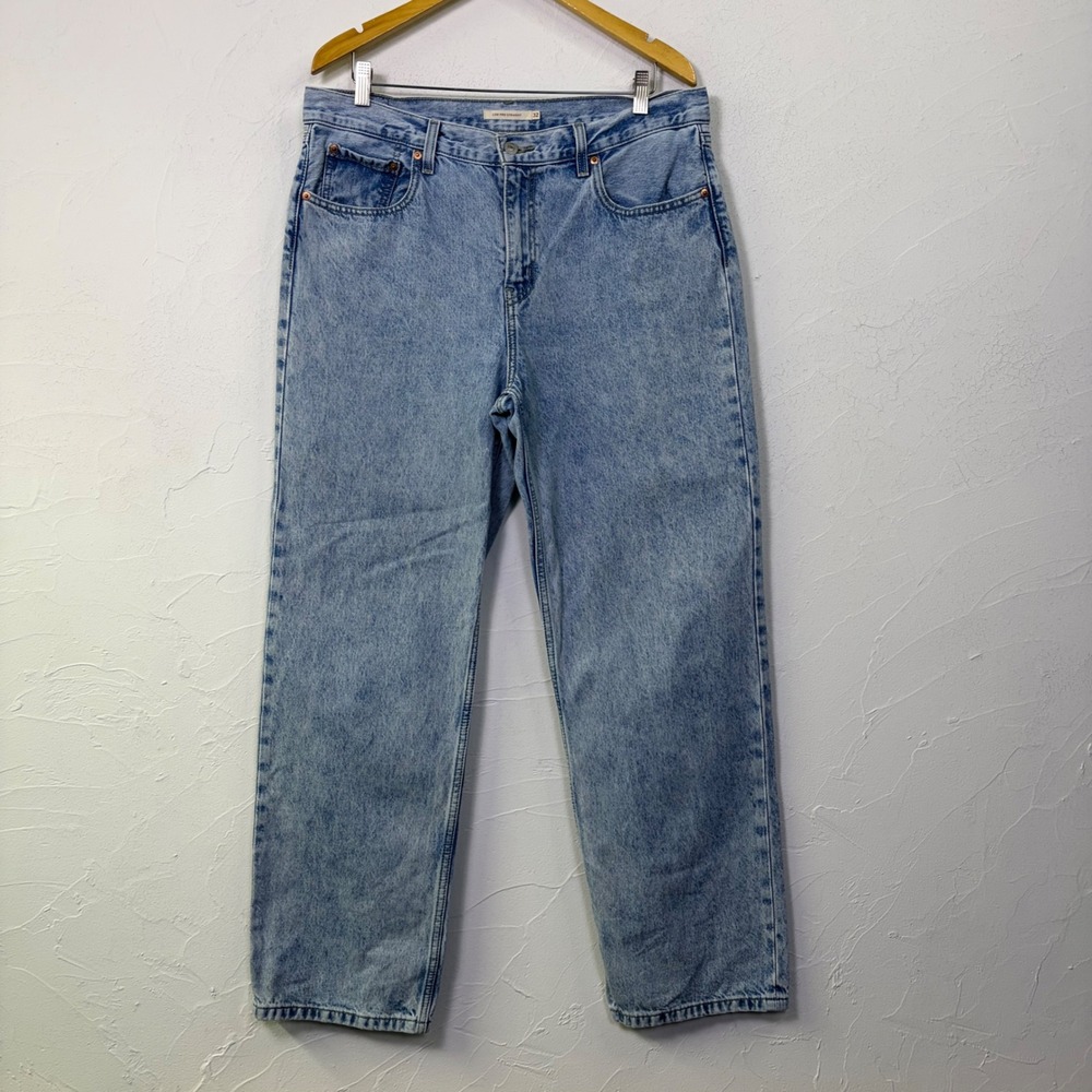 Levi Low Pro Straight Jeans Women 32 Light Wash Denim Casual Skater Retro